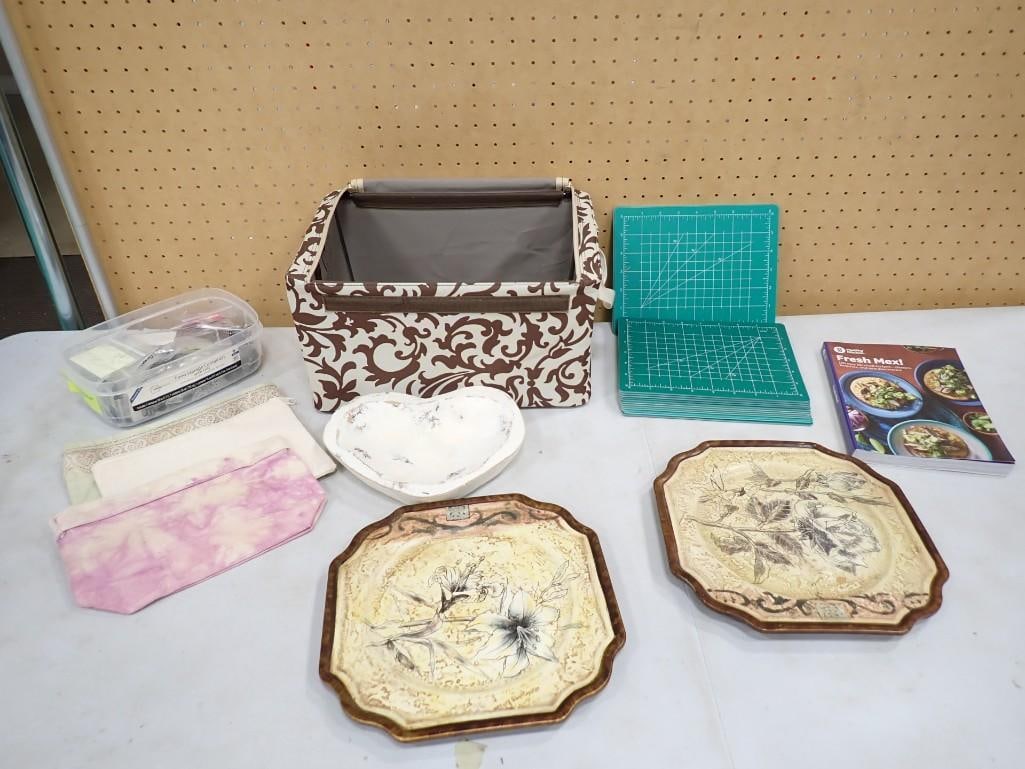 Misc Lot incl Craft Cutting Mats, Home Decor, Crafting Beads, Etc (1 of 14)