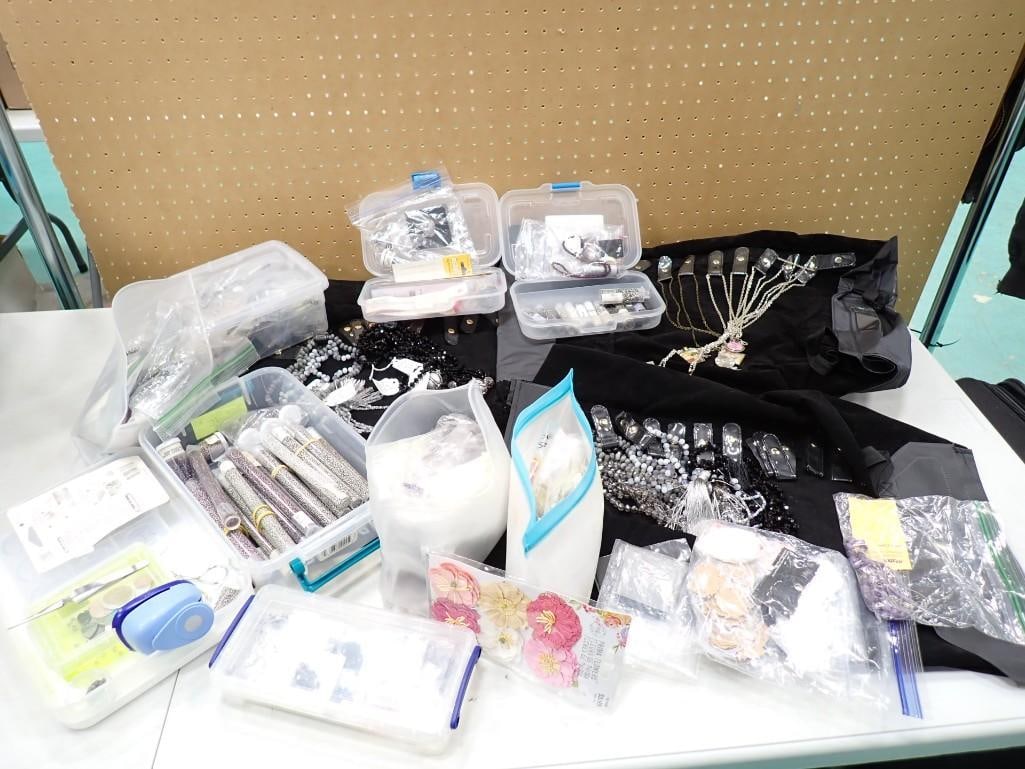 Lot of Costume Jewelry and Crafting and Jewelry Making Supplies, Beads, Etc (1 of 14)
