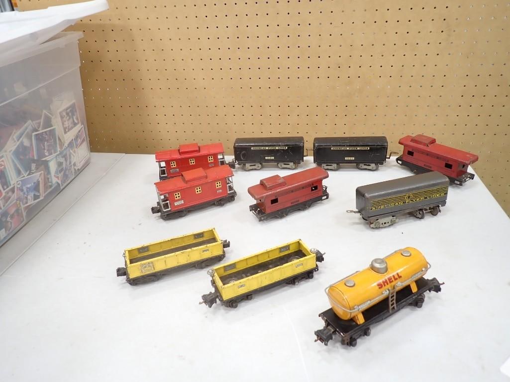 Vintage O Scale Trains incl Lionel, Shell, American Flyer, etc .  Metal, pressed steel (1 of 8)