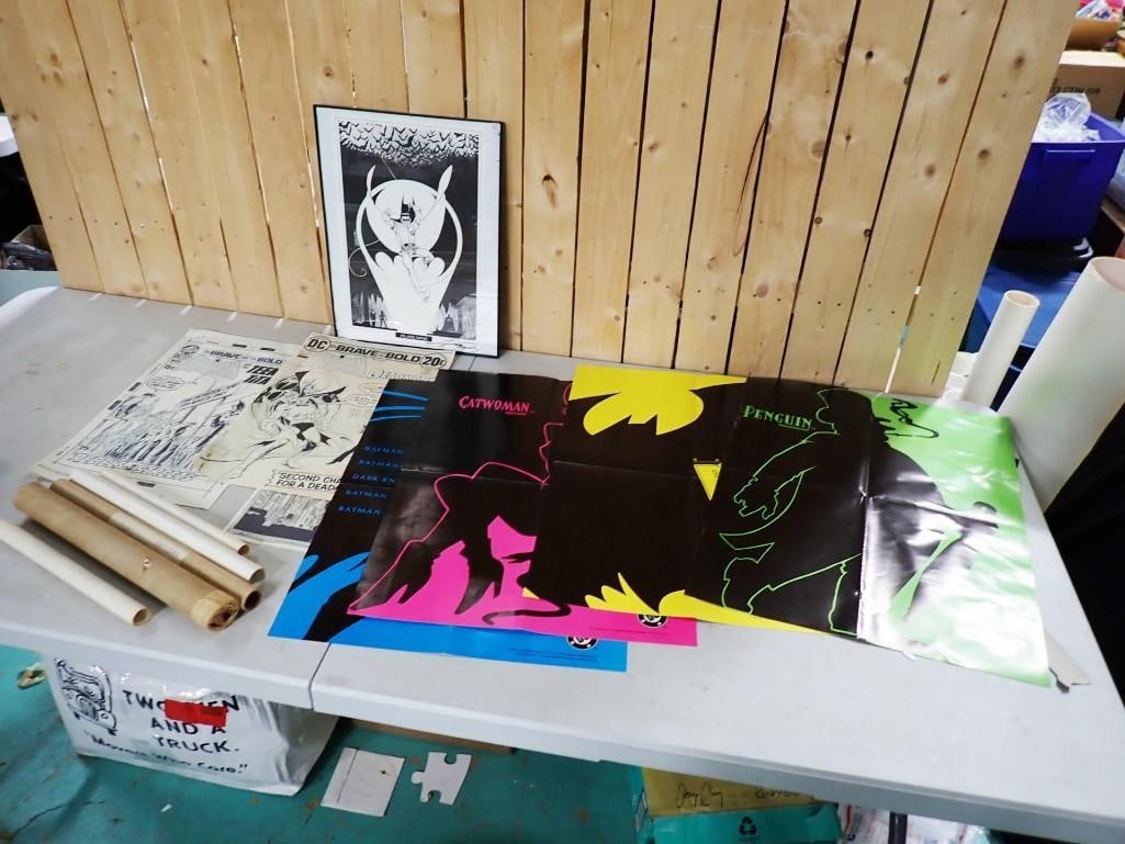 Comic Lot incl Art, Posters, Signed Robin Print NO COA, etc (1 of 12)