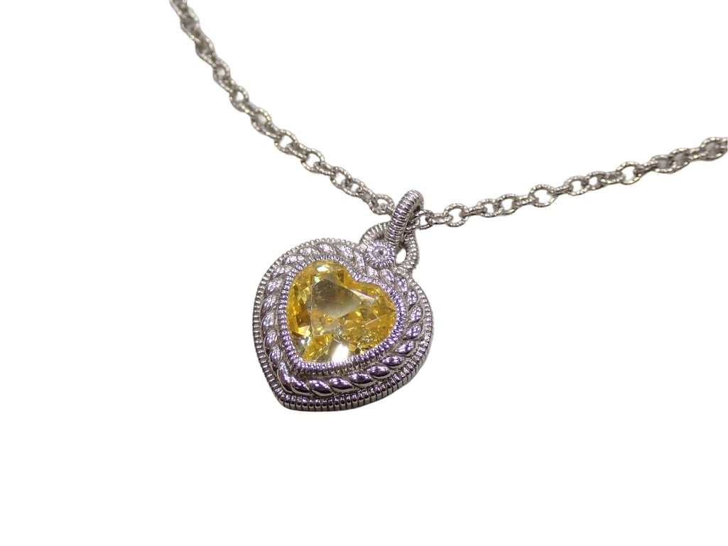 Sterling Silver Judith Ripka Canary Quartz Necklace .925: Sterling Silver Judith Ripka Canary Quartz Necklace .925 Live Auctioneers is now offering Live Shipping through them. This is an optional payment/shipping system. If you would like to use the UPS Stor