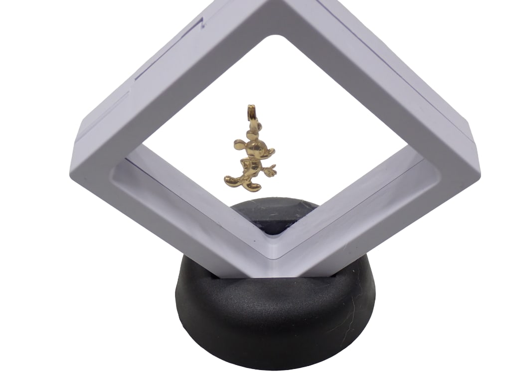 10K Gold Mickey Mouse Pendant in a Jewelry Display (1 of 3)