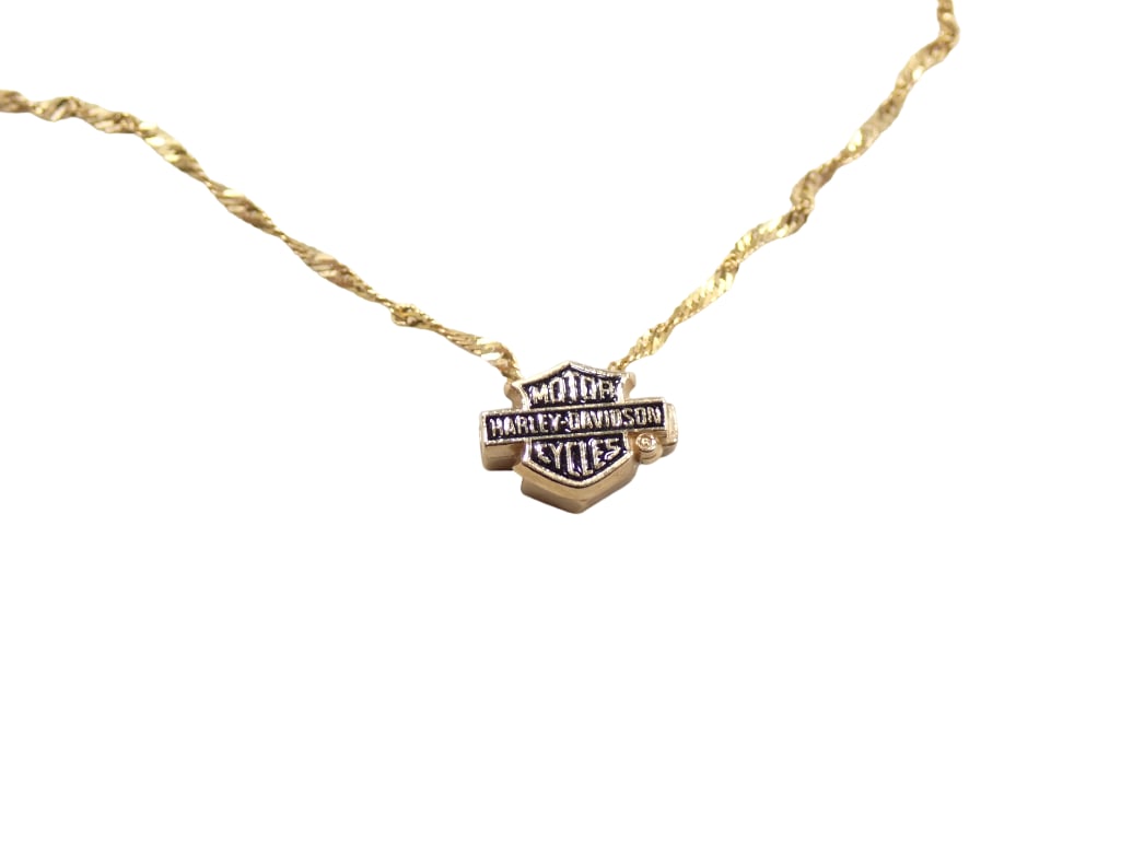 10K Gold Harley Davidson Necklace (1 of 5)