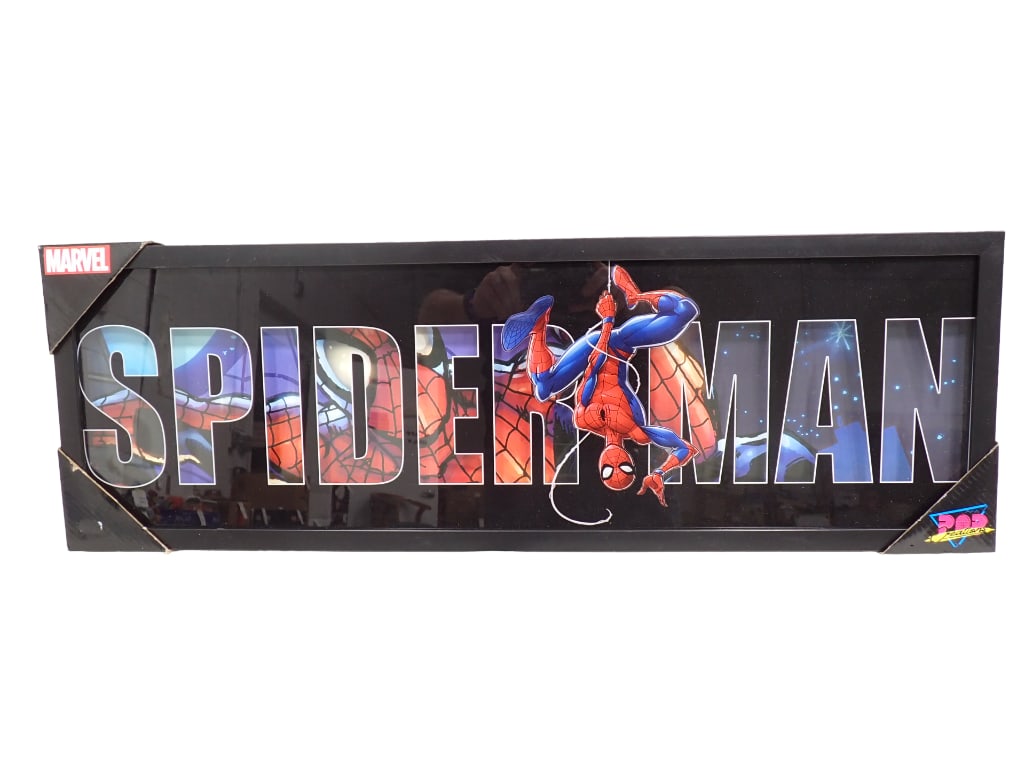 Marvel Spiderman Framed Print Pop Creations 30" x 10" (1 of 6)