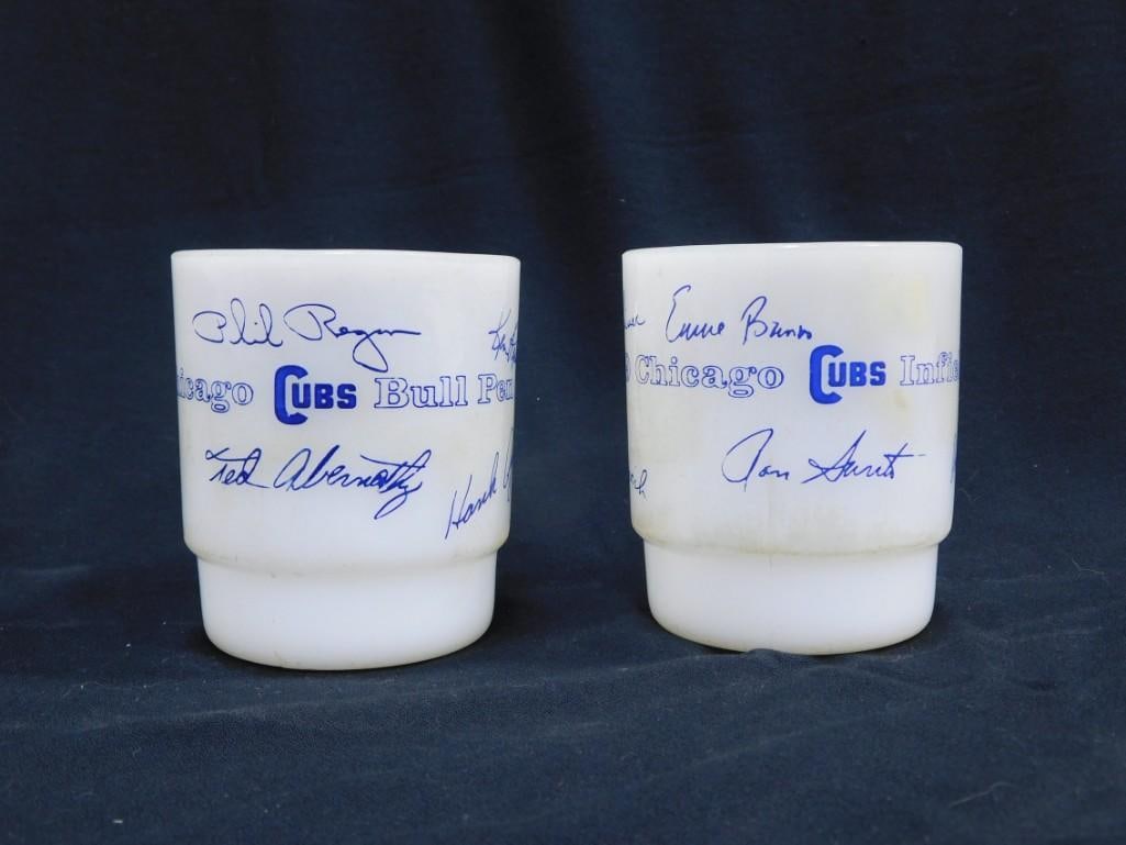 2 Vintage Chicago Cubs Fire King Mugs or Cups (1 of 13)