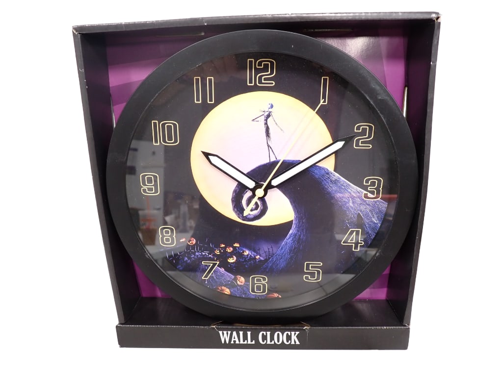 Disney Tim Burton's The Nightmare Before Christmas Wall Clock New in Package: Disney Tim Burton's The Nightmare Before Christmas Wall Clock New in Package Live Auctioneers is now offering Live Shipping through them. This is an optional payment/shipping system. If you would