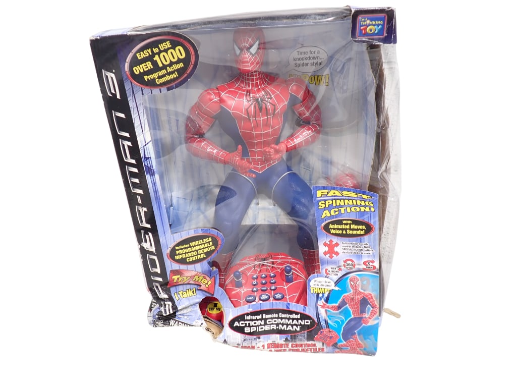 Action Command Spider-Man Talks, Spins, etc.  New in Package (1 of 10)