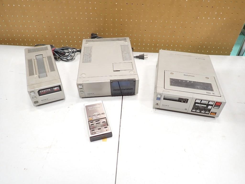 Vintage Sony Betamax Player / Recorder SL-2000,  Tuner Timer Unit TT-2000, Zenith NP-1 VRB9851 (1 of 7)