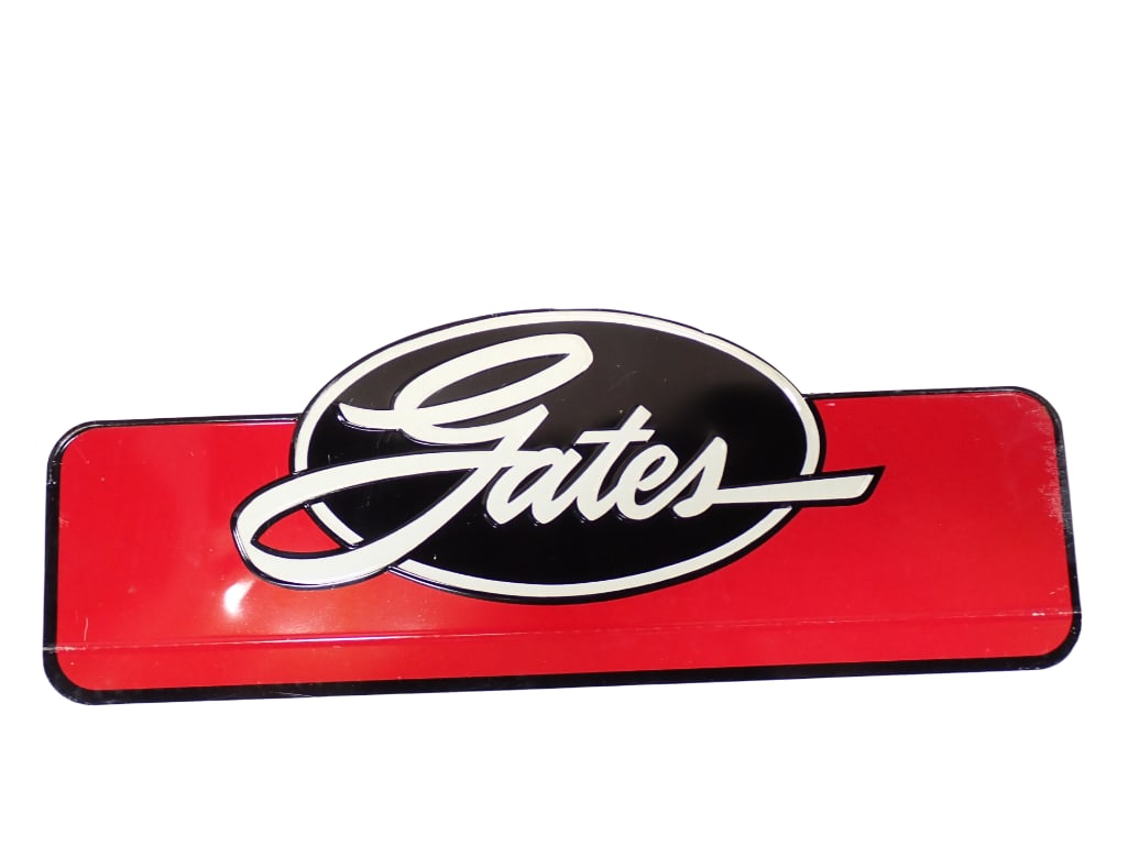 Gates Embossed Metal Sign 17 1/2" x 6 5/8" (1 of 5)