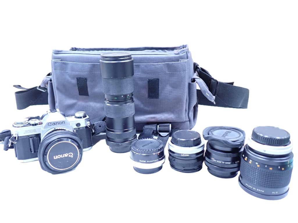 Camera Lot including Canon  AE-1, Lenses, Case (1 of 20)