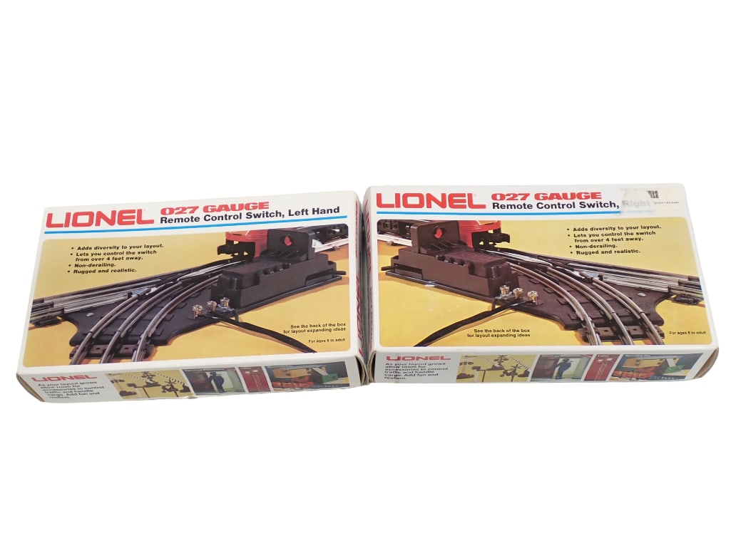 Lionel 027 Gauge Remote Control Switch Left and Remote Control Switch Right Hand in Original Box (1 of 9)