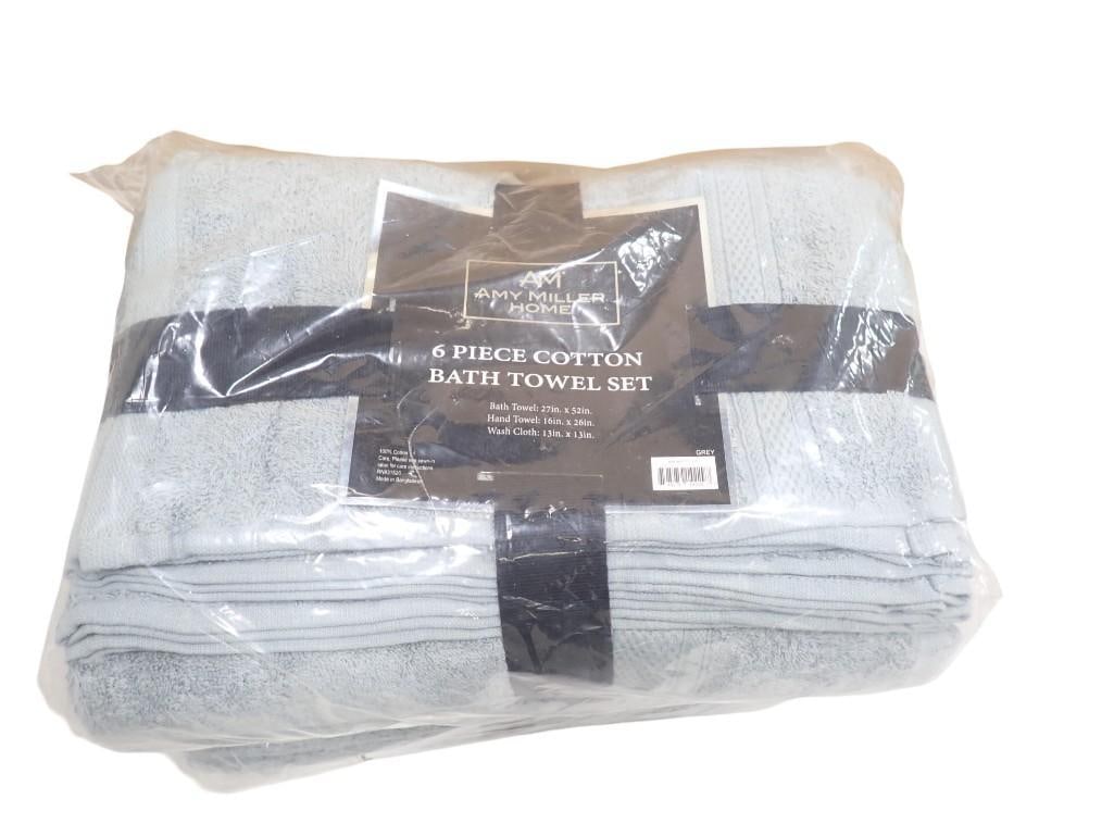 2 New in package Amy Miller 6 Piece Cotton Bath Towel Set (1 of 3)