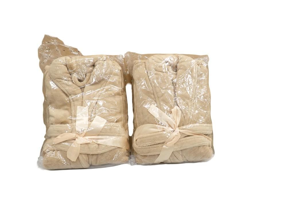 2 New in Package Bath Robes: 2 New in Package Bath Robes Live Auctioneers is now offering Live Shipping through them. This is an optional payment/shipping system. If you would like to use the UPS Store as usual, please select 