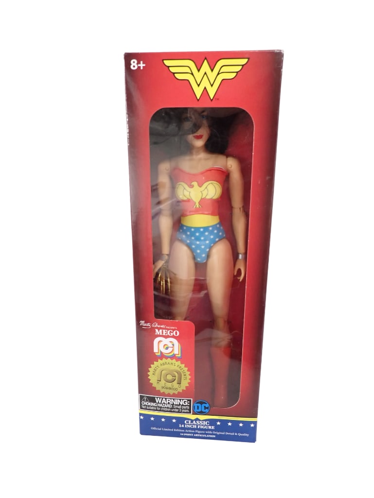 Wonder Woman Action Figure Doll 14" DC by Mego New in Box Marty Abrams Presents: Wonder Woman Action Figure Doll 14" DC by Mego New in Box Marty Abrams Presents Live Auctioneers is now offering Live Shipping through them. This is an optional payment/shipping system. If you wou