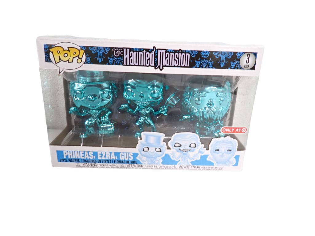 Funko Pop The Haunted Mansion Figures Phineas, Ezra, Gus 3 Pack New in Package (1 of 6)