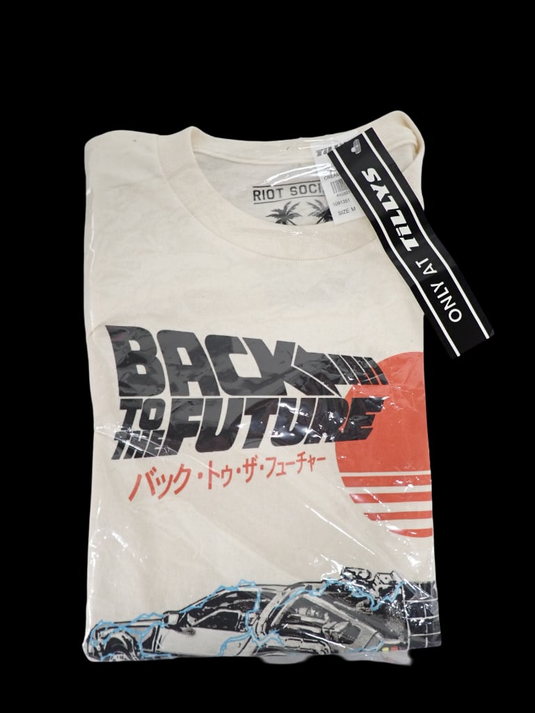 Back to the Future T-Shirt New with Tags Size M Tillys: Back to the Future T-Shirt New with Tags Size M Tillys Live Auctioneers is now offering Live Shipping through them. This is an optional payment/shipping system. If you would like to use the UPS Store 