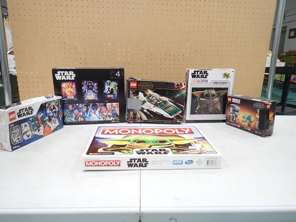 Star Wars Lot including Monopoly, Puzzle, Legos, etc.: Star Wars Lot including Monopoly, Puzzle, Legos, etc. Live Auctioneers is now offering Live Shipping through them. This is an optional payment/shipping system. If you would like to use the UPS Store a