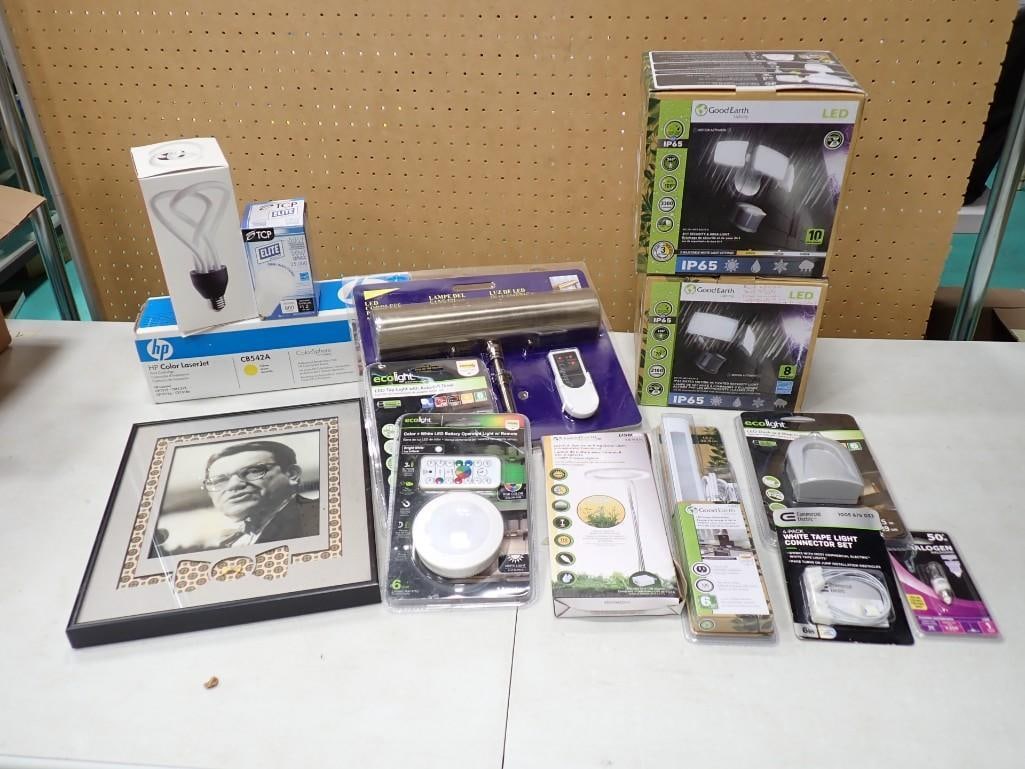 Misc. Lot including Paul Simon Picture, LED Lights, Florescent Lights, HP Toner CB542A, etc. (1 of 6)