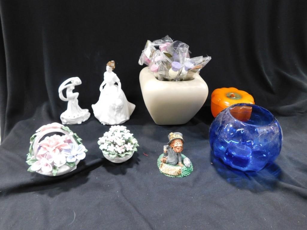 Collectibles incl Royal Doulton Harmony Artist Signed Collectors Club Exclusive, Cobalt Blue Vase or (1 of 9)