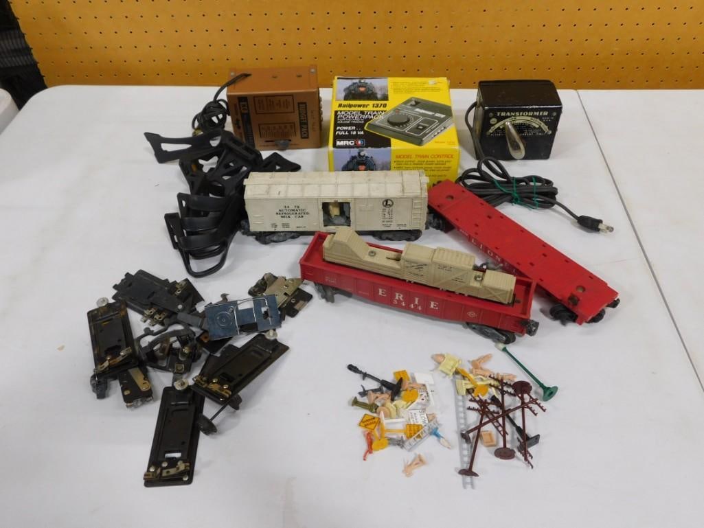 Model Train and Accessories Lot including Transformers, Cars, switches, accessories, etc. (1 of 7)