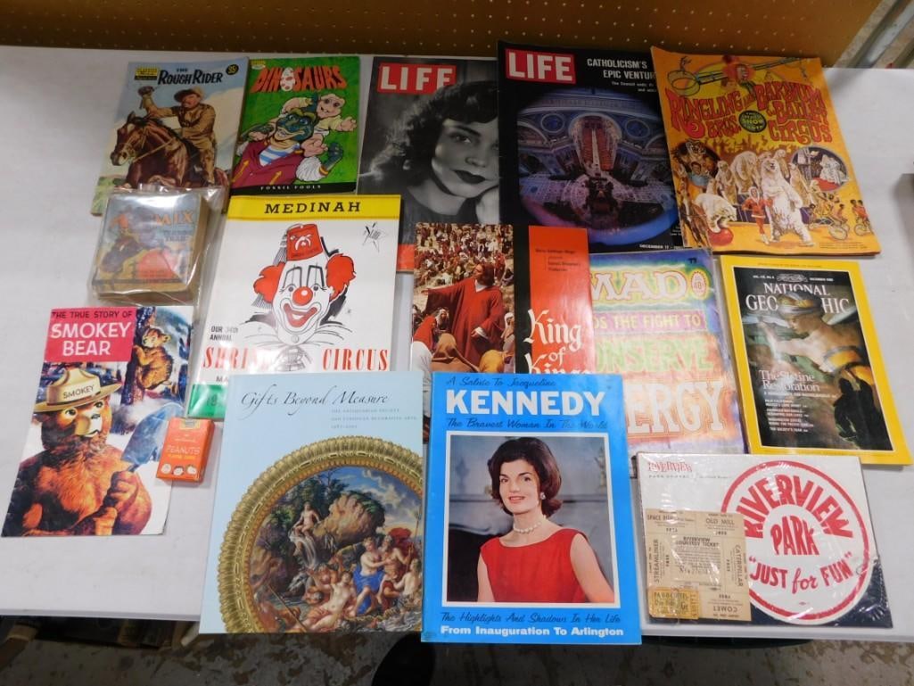 Lot of Vintage Magazines, Booklets, Ephemera, etc incl The True Story of Smokey Bear, The Rough Ride (1 of 6)