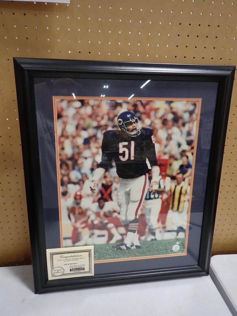Dick Butkus Framed Autographed Photo with COA (1 of 6)