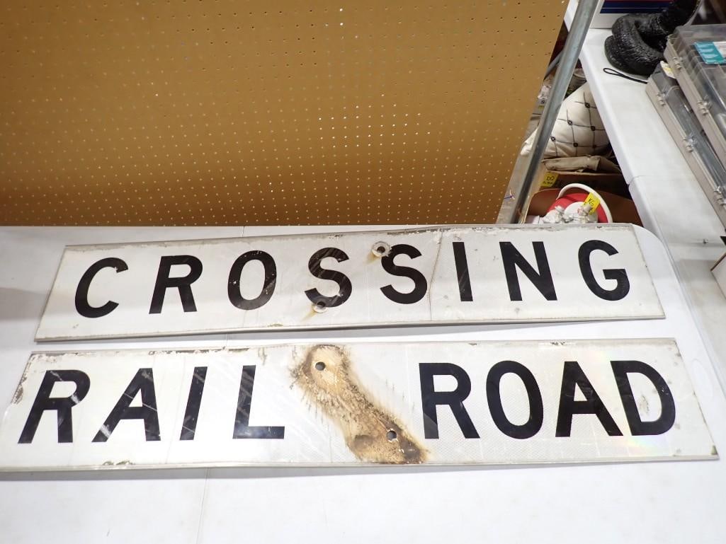 Railroad Crossing Road Sign: Railroad Crossing Road Sign Live Auctioneers is now offering Live Shipping through them. This is an optional payment/shipping system. If you would like to use the UPS Store as usual, please select 