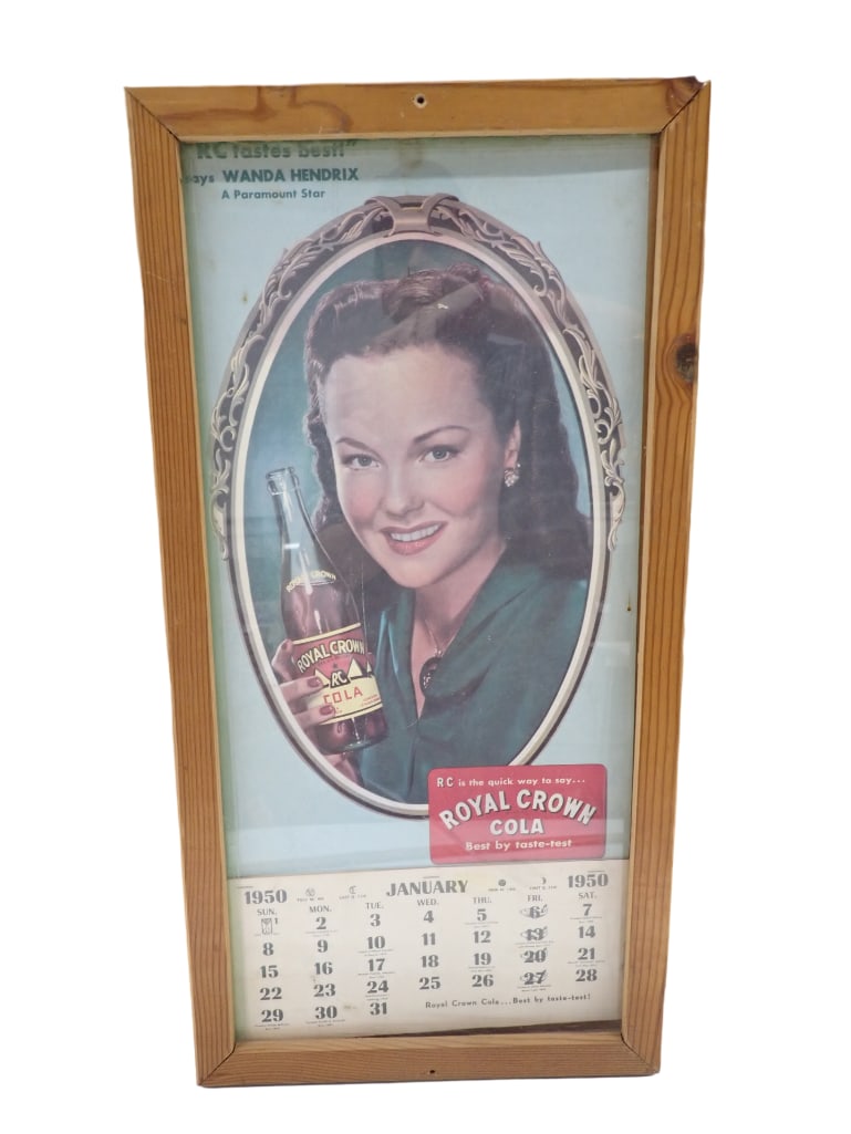 1950 Royal Crown Cola RC Cola Advertising Calendar Framed (1 of 4)