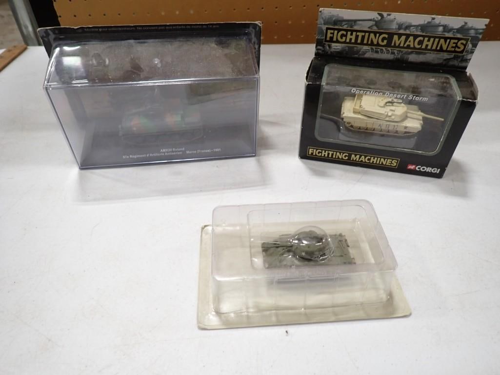 3 Military Toys incl Corgi Fighting Machines Tank in Original Box, AMX30 Roland Toy, etc (1 of 6)