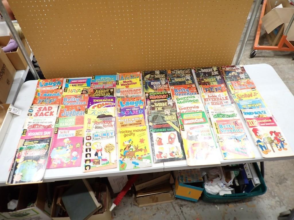 53 Vintage Comic Books incl Sad Sack, Maya, The Funky Phantom, Laugh, Jerry Lewis, Walt Disney, (1 of 12)