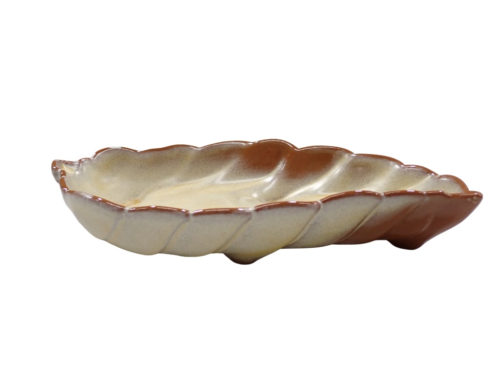 Frankoma Pottery #225 Leaf Shaped Dish Desert Gold: Vintage Frankoma Pottery #225 Leaf Shaped Dish Desert GoldLive Auctioneers is now offering Live Shipping through them. This is an optional payment/shipping system. If you would like to use the UPS Sto