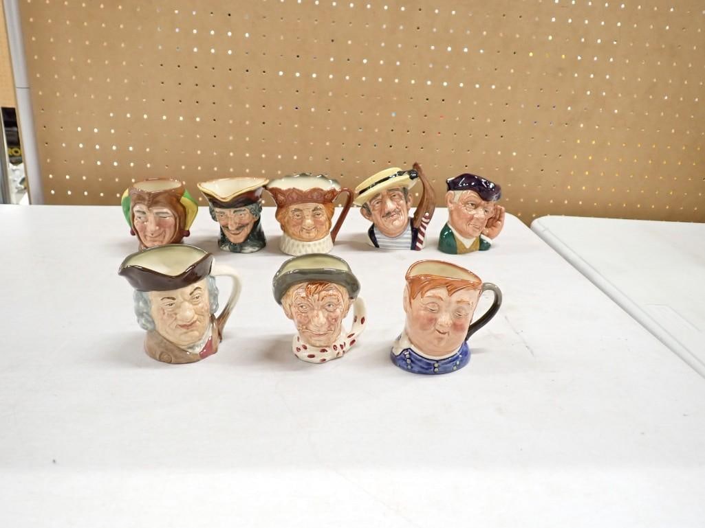 8 Royal Doulton Toby Mugs Character Mugs incl Gondolier D6592 Copr 1963, Jarge Copr 1949,: 8 Royal Doulton Toby Mugs Character Mugs incl Gondolier D6592?Copr 1963, Jarge Copr 1949, 'ard of 'earing D6591, Sam Johnson, etc Live Auctioneers is now offering Live Shipping through them. T