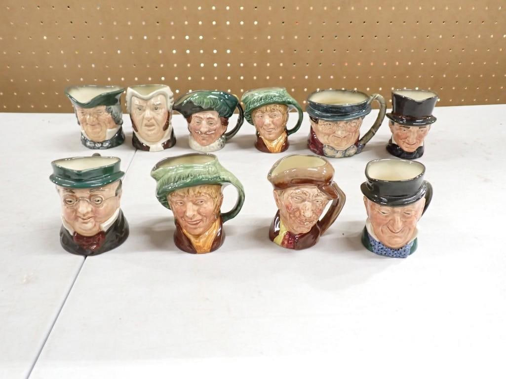 10 Royal Doulton Toby Mugs Small Character Jugs (1 of 14)