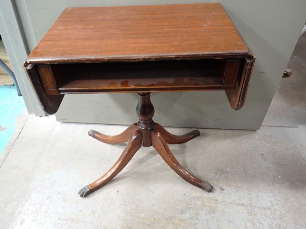 Vintage Brandt Drop Leaf End Table with Storage Slot (1 of 8)