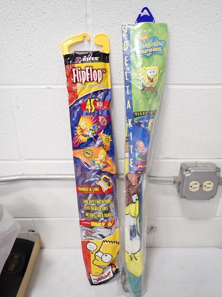 2 Kites incl 1 Flip Flop The Simpsons and 1 Spongebob Squarepants: 2 Kites incl 1 Flip Flop The Simpsons and 1 Spongebob Squarepants Live Auctioneers is now offering Live Shipping through them. This is an optional payment/shipping system. If you would like to use the