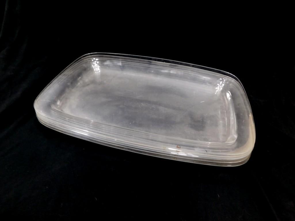 Set of 6 lucite serving trays; 13.5" x 19.5" (1 of 3)