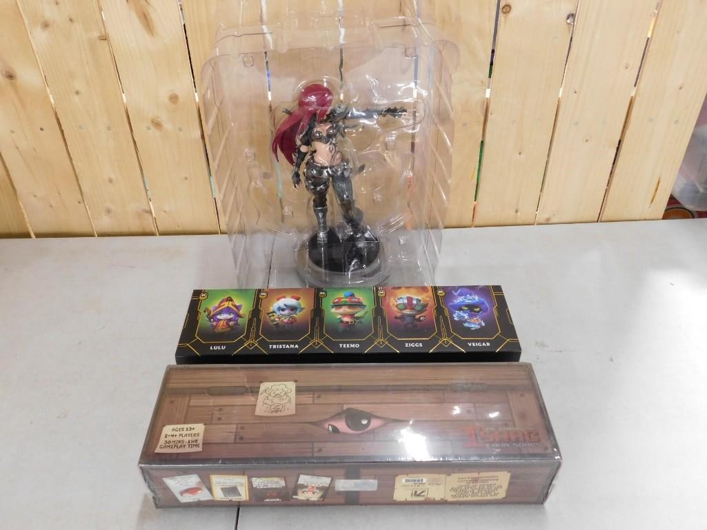 Toy / Game lot including The Binding of Isaac Four Souls, League of Legends, Sinister Blade Katrina: Toy / Game lot including The Binding of Isaac Four Souls, League of Legends, Sinister Blade Katrina