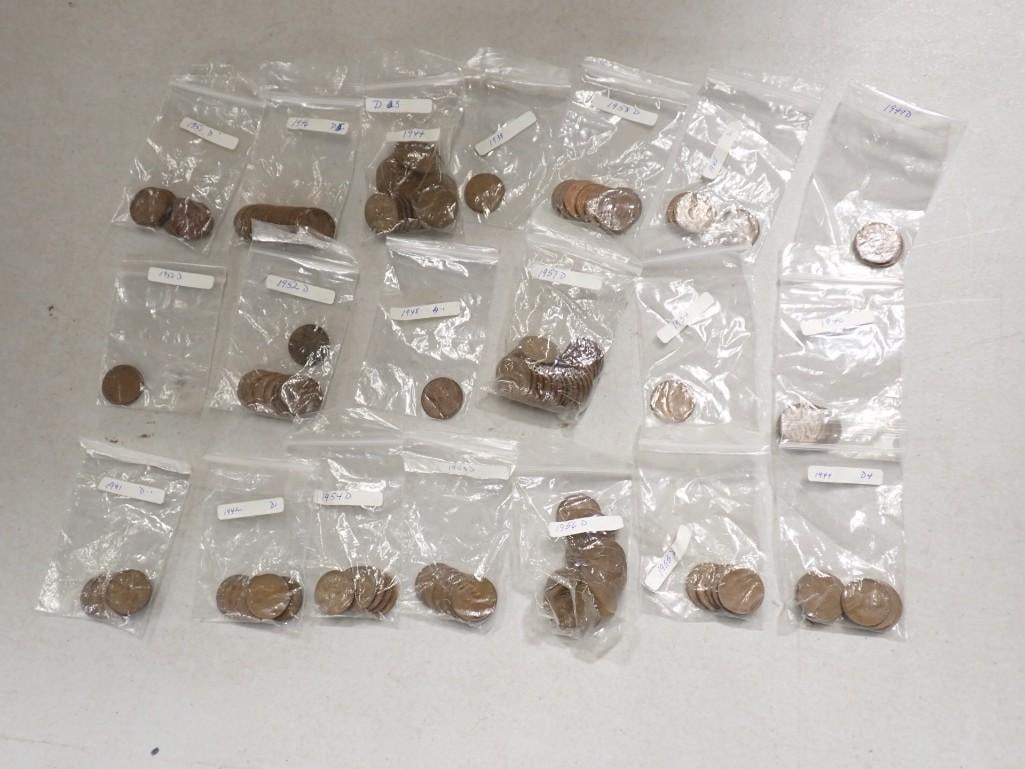 US Penny Collection; 1934,1938-1940, 1942-1958 (1 of 10)