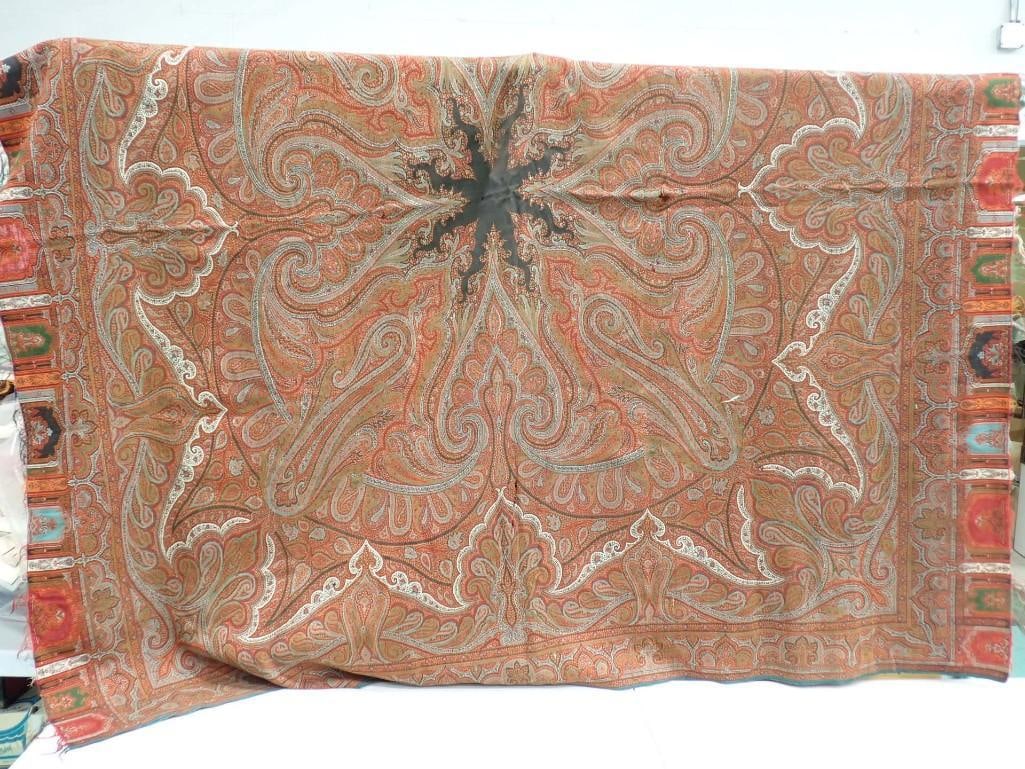 A Scottish Wool Paisley Shawl or Throw; 64" x 64" (1 of 8)