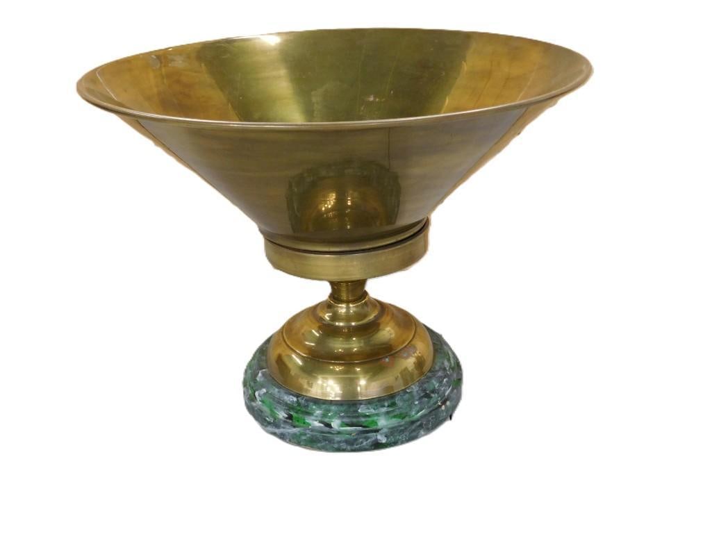 Brass Bowl with Marble Base - could be used for Communion: Brass Bowl with Marble Base - could be used for Communion