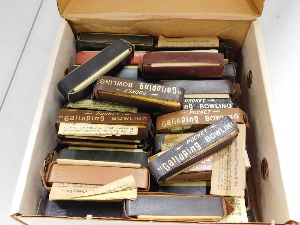 Large Lot of New Old Stock Pocket Galloping Bowling Dice Games (1 of 5)