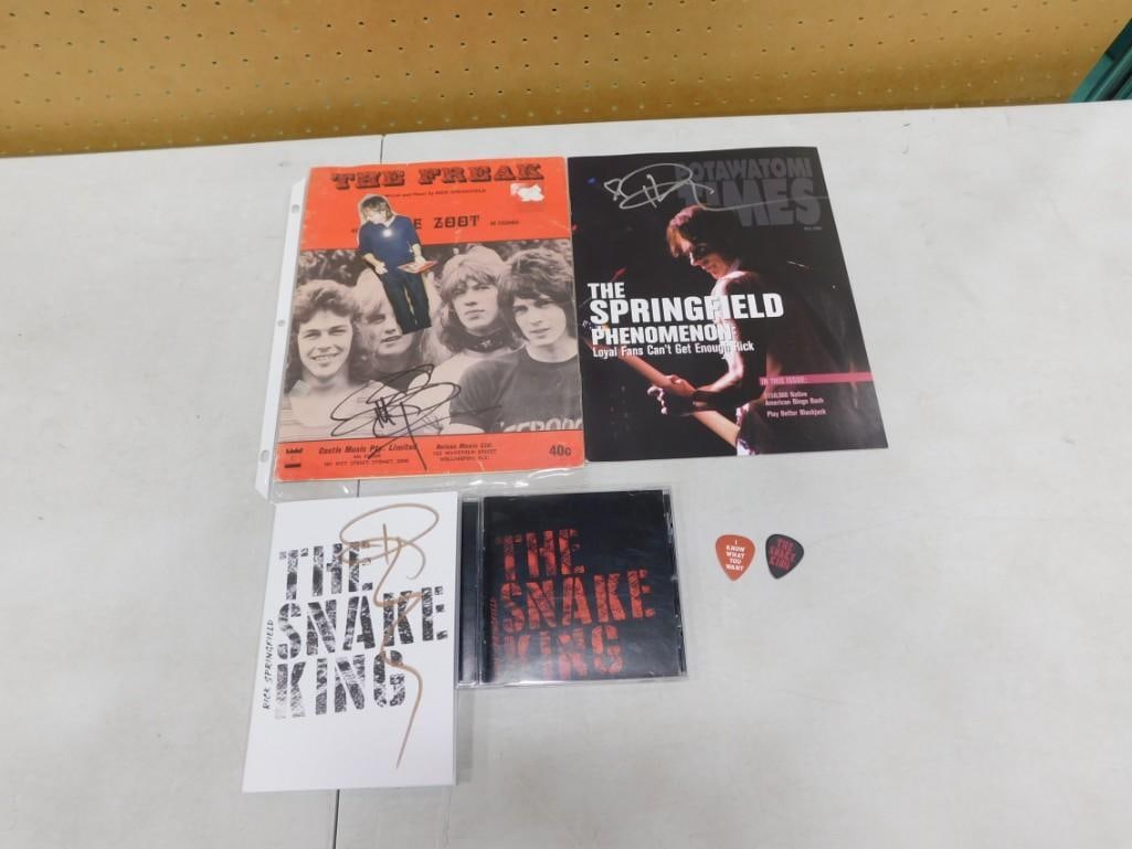 Rick Springfield Autographs, Ephemera, CD etc. No COA: Rick Springfield Autographs, Ephemera, CD etc. No COA