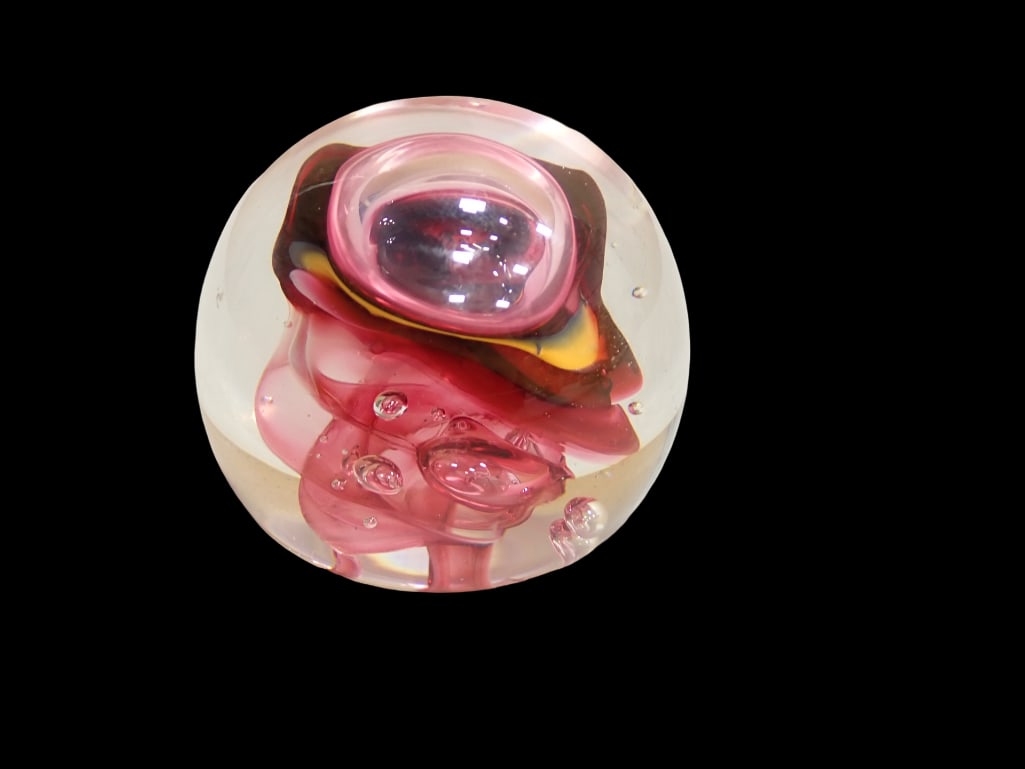 Vintage Rollin Karg Signed Art Glass Paperweight (1 of 5)