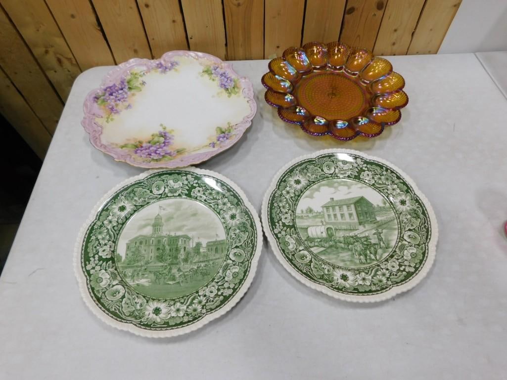 The Chicago Courthouse 1865 and Chicago's First School House 1836 Royal Cauldron England China (1 of 12)