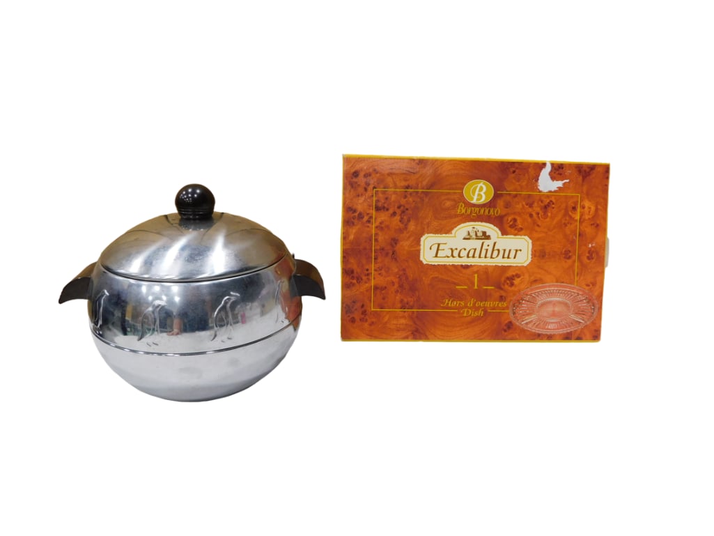 Vintage West Bend Penguin Hot or Cold Server and Borgonovo Excalibur  Hors d'oeuvres Dish (1 of 5)