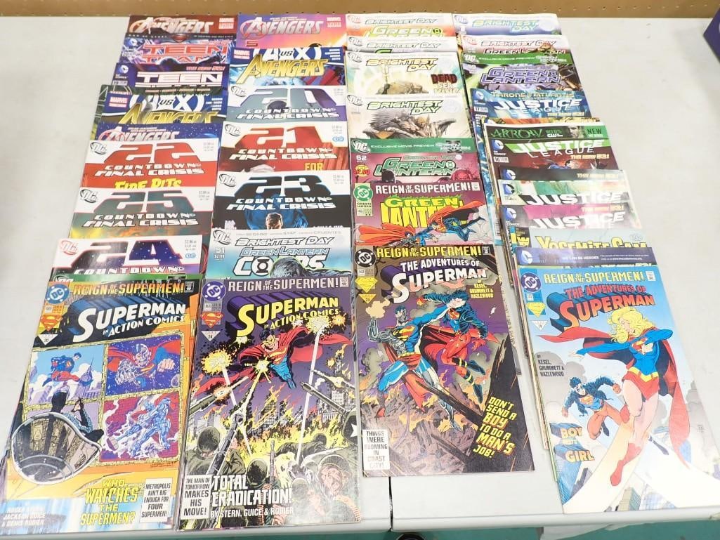 Large Lot of Comic Books including Brightest Day, Avengers, Brightest Day, Justice League, Superman (1 of 8)