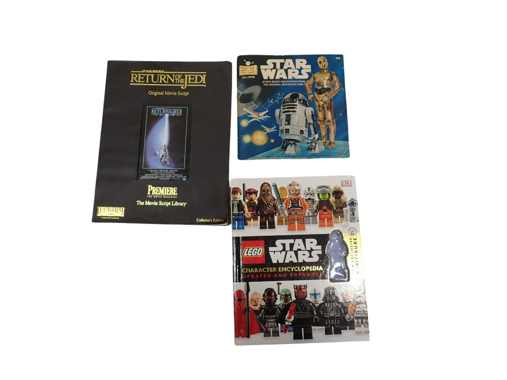 3 Star Wars Books incl Return of the Jedi Original Movie Script, Lego Star Wars Character Encycloped (1 of 6)