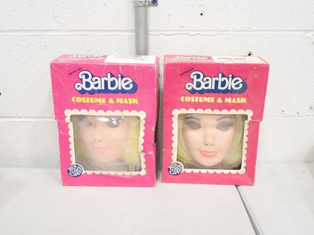 2 Mattel Barbie Costume and Masks in Original Boxes: 2 Mattel Barbie Costume and Masks in Original Boxes All pictures are considered part of the description and should be examined carefully by bidders. Live Auctioneers is now offering Live Shipping th