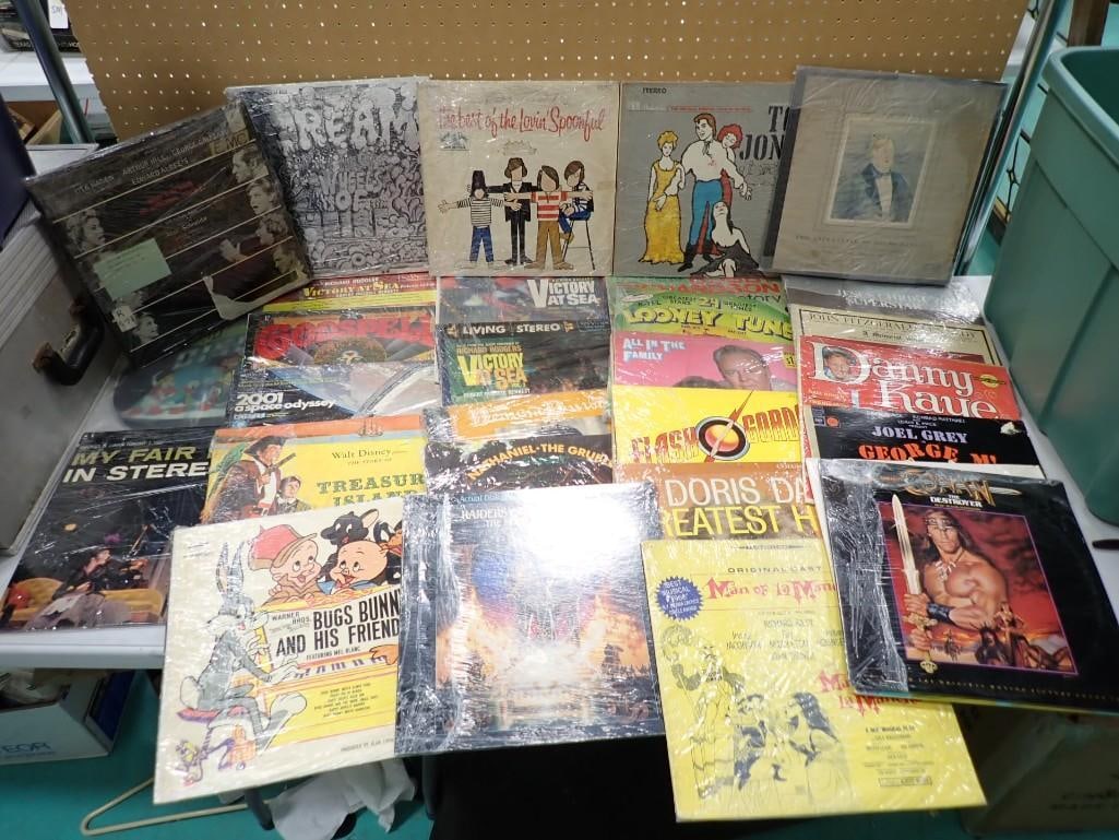 Vinyl Record Lot including Cream, Lovin' Spoonful, Looney Tunes, Doris Day, Jesus Christ Superstar, (1 of 12)