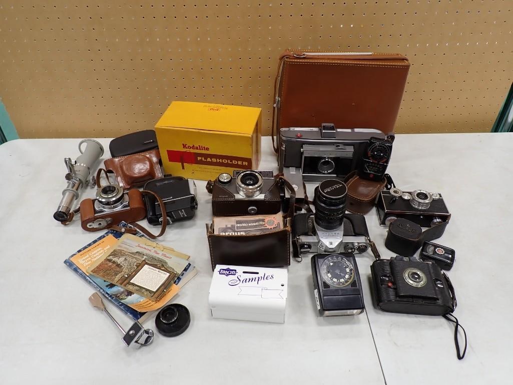 Vintage Camera and Accessories Lot including Pentax, Kodak, Honeywell, Argus, etc (1 of 12)